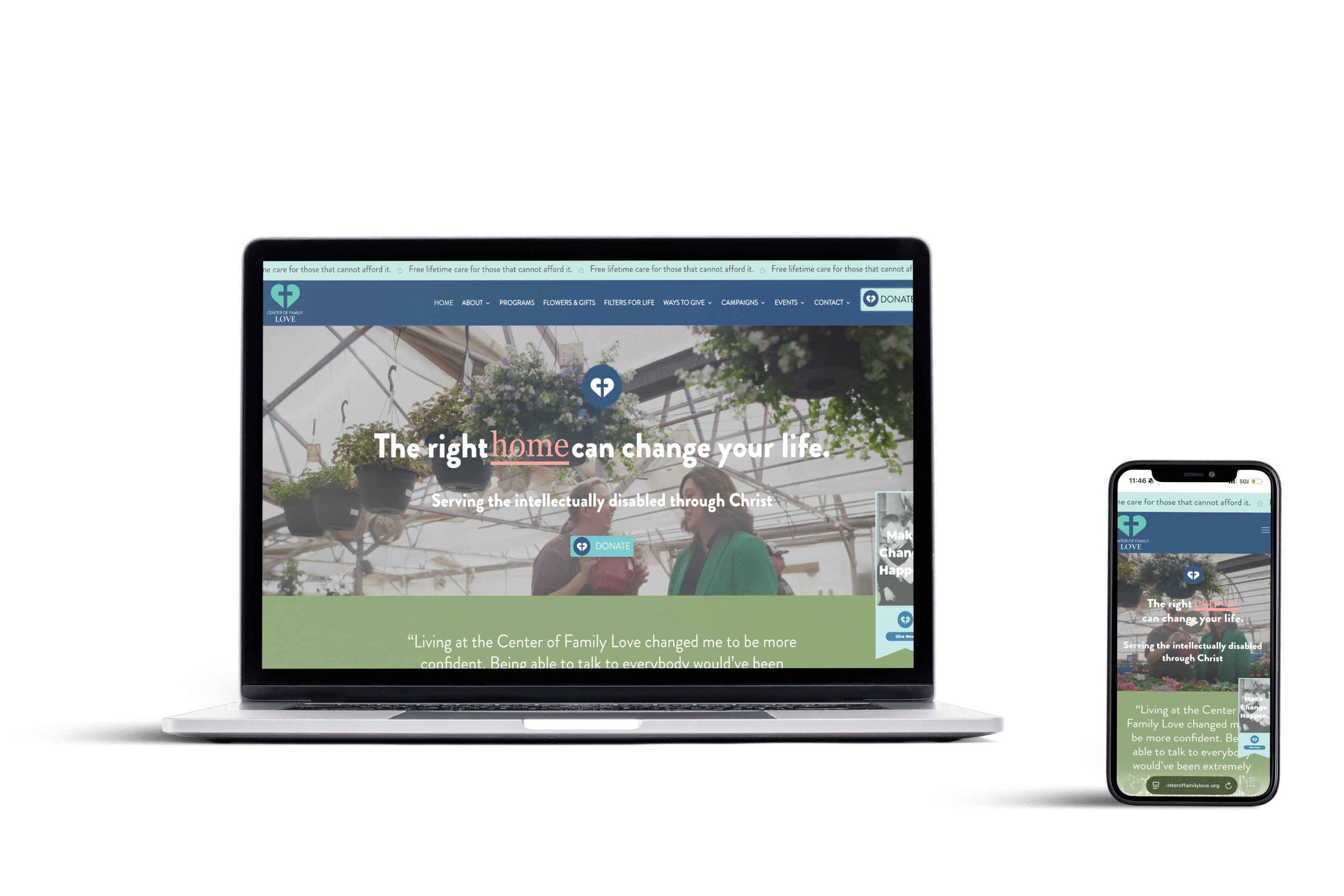 Website Built For the Center Of Family Love in Okarche, OK By Boiling Point Media