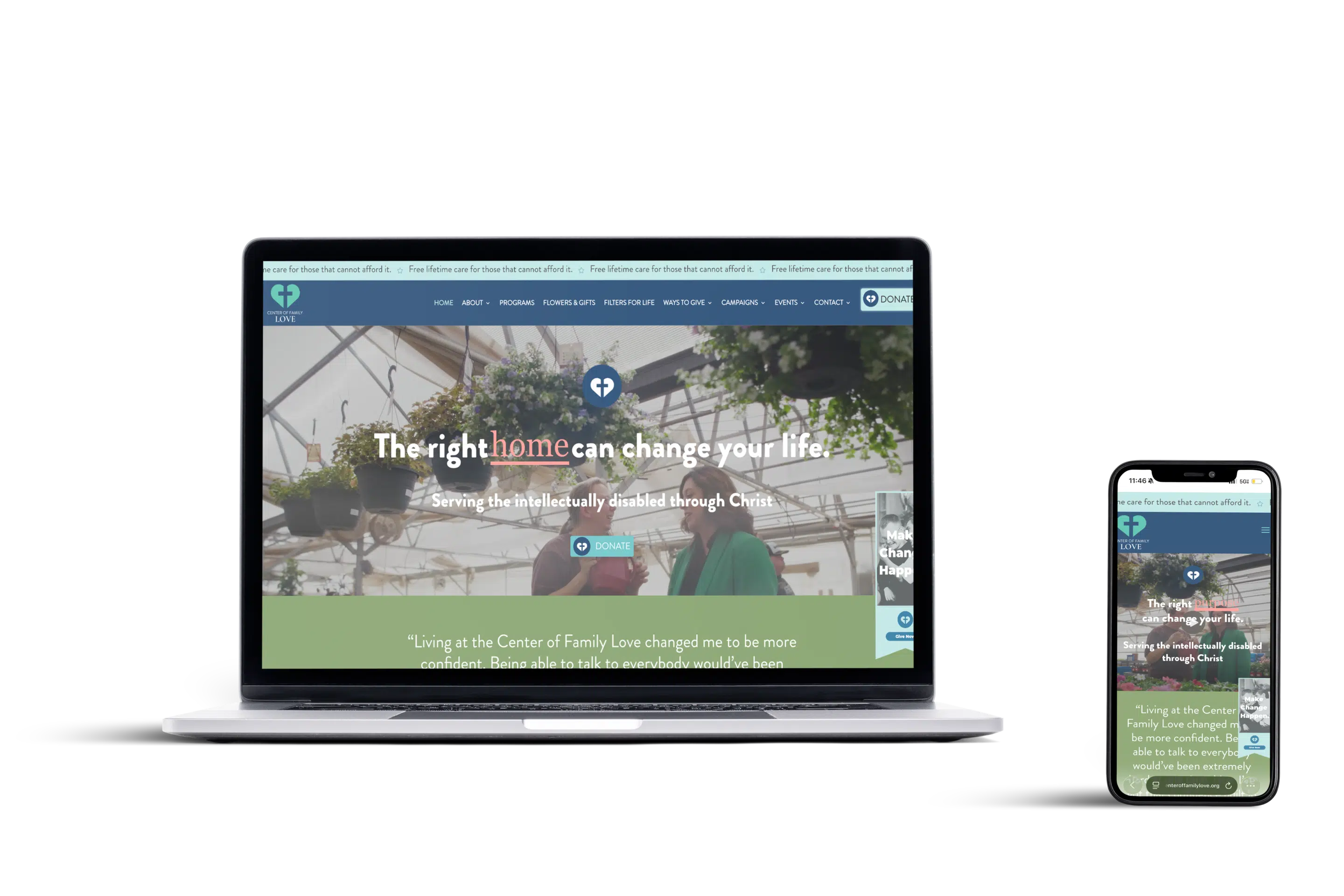 Website Built For the Center Of Family Love in Okarche, OK By Boiling Point Media