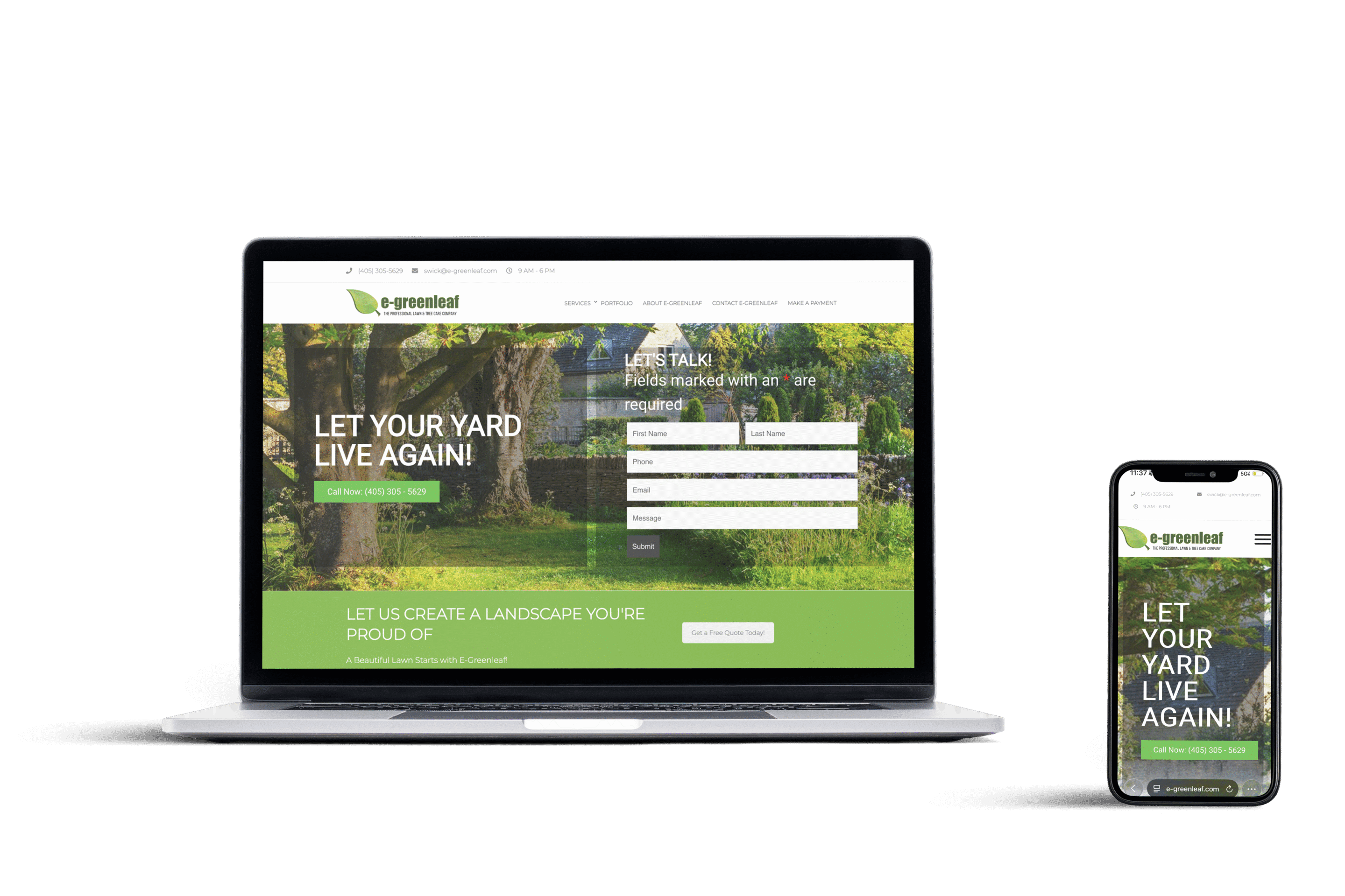 Website built for E-Greenleaf in Edmond, OK by Boiling Point Media