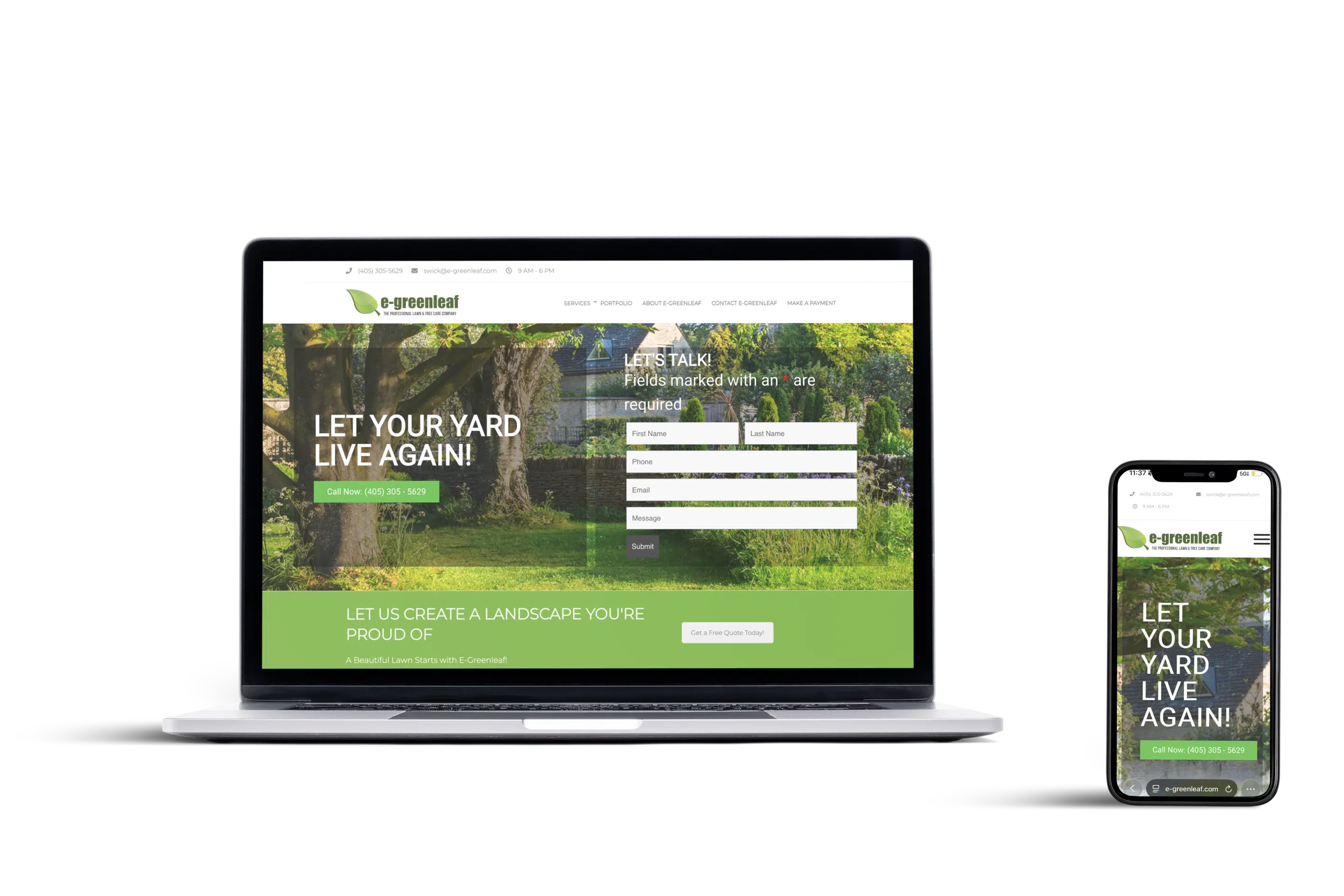 Website built for E-Greenleaf in Edmond, OK by Boiling Point Media